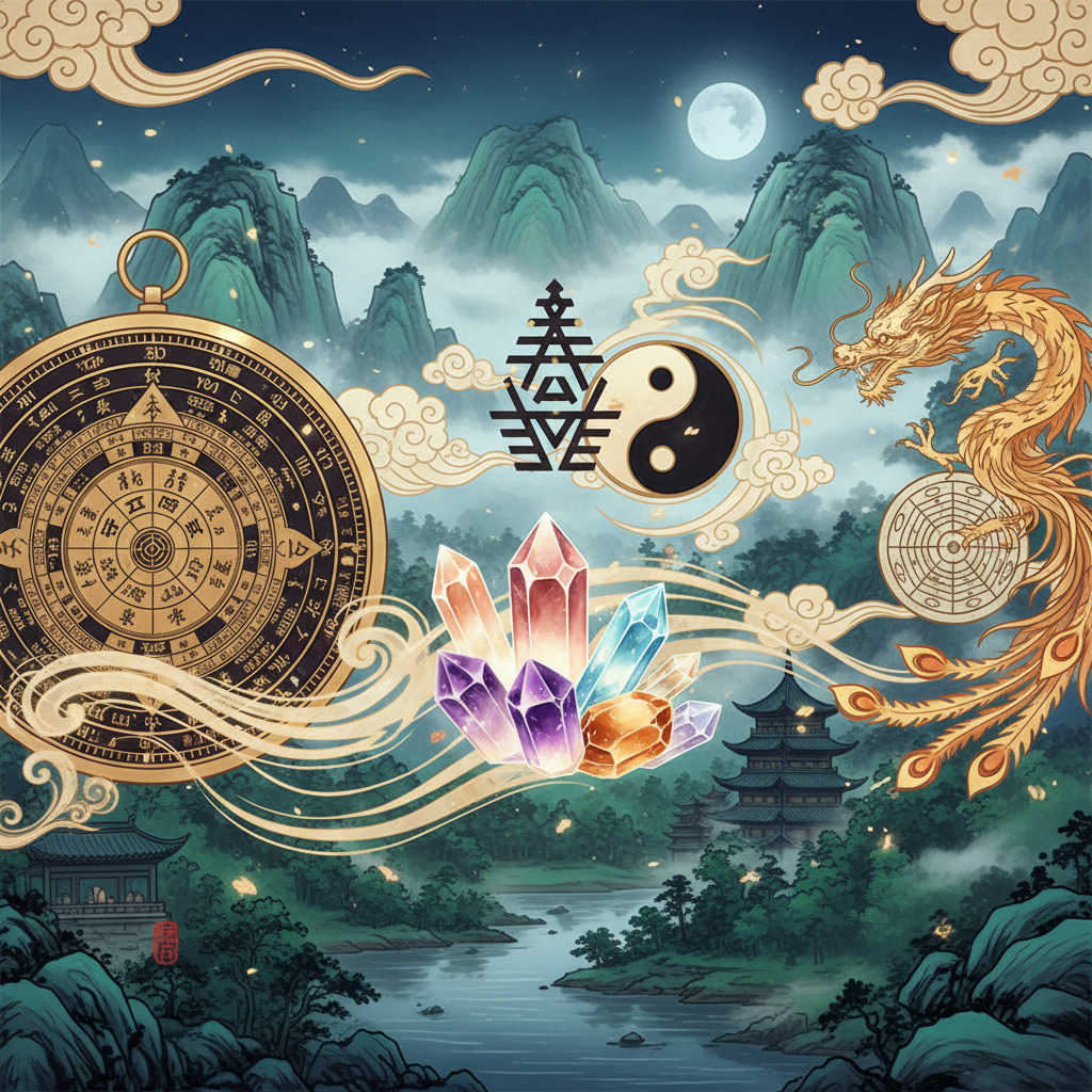 Harnessing Chinese Metaphysics: Feng Shui, I Ching, and Divination with Crystals