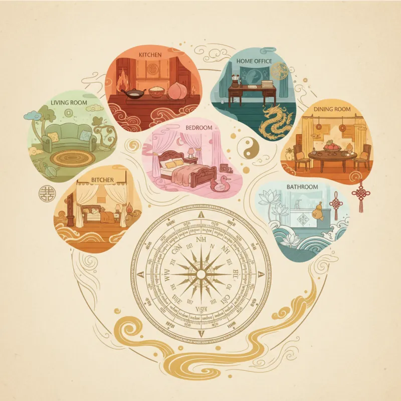 Feng Shui Color Guide by Room